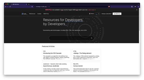 MDN Web Docs is an open-source, collaborative project that documents web platform technologies, including CSS, HTML, JavaScript, and Web APIs. We also provide extensive 🧑‍🎓 learning resources for beginning …